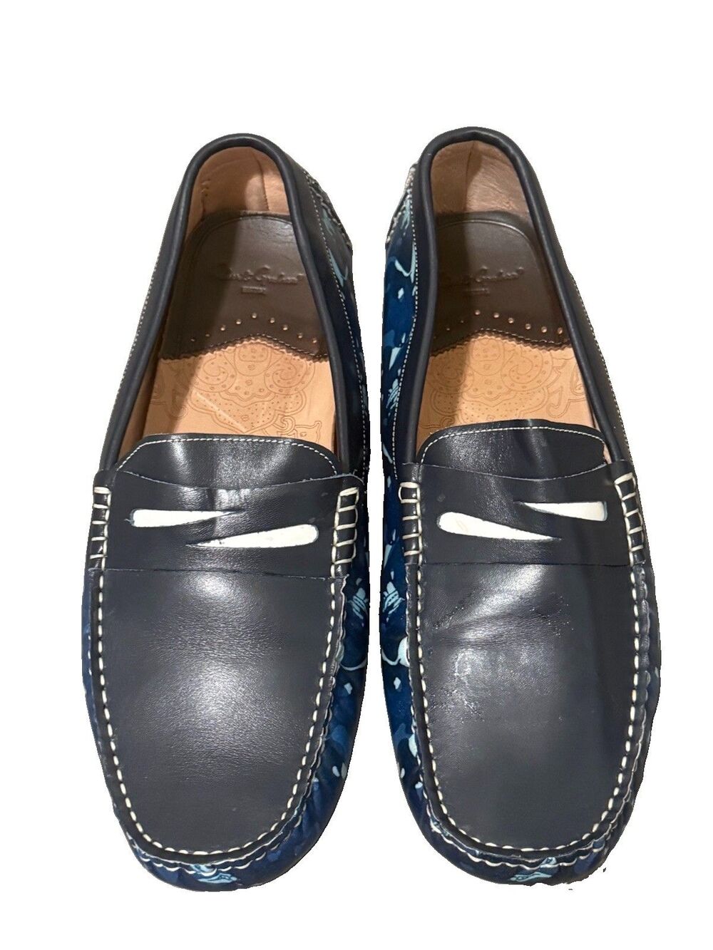 Robert Graham Realist Men's Size 11 1/2 Blue Loafers & Slip On Moccasin Shoes